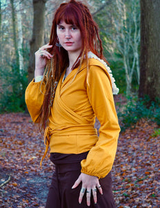 Hooded Vest Sweater Ochre