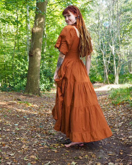 Tara Jurk Lang Warm oranje