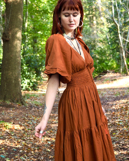 Tara Jurk Lang Warm oranje