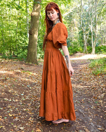 Tara Jurk Lang Warm oranje