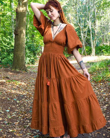 Tara Jurk Lang Warm oranje