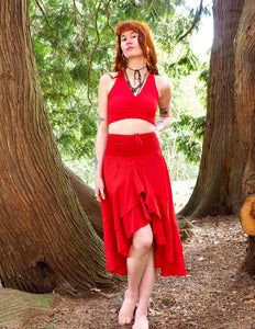 Ibiza Flamenco Skirt Bright Red