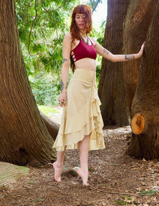 Ibiza Flamenco Skirt Ecru