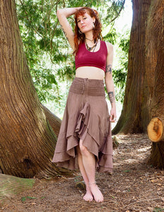 Ibiza Flamenco Skirt Mauve