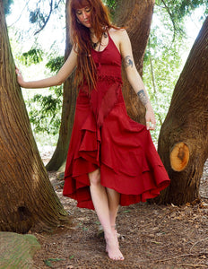 Ibiza Flamenco Skirt Warm Red