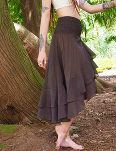 Ibiza Flamenco Skirt Brown