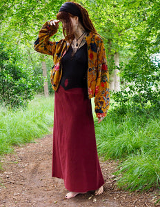 Cosy rib Rok Marroon Rood