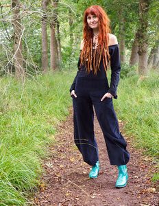 Uma Hose Ripp Schwarz