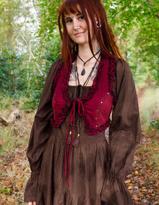 Aradia vest Marroon Rood