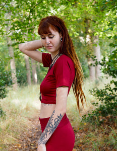Pixie Top Kastanienbraun Rot