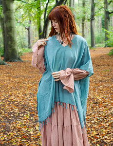 Desert Breeze poncho Lichtblauw