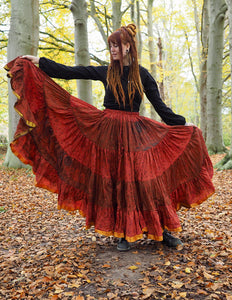 Zijden Gypsy Rok 265 Met gaatje!