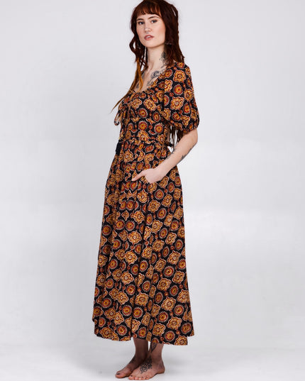 Grace Jurk Print Zwart