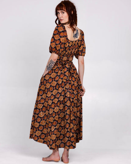 Grace Jurk Print Zwart