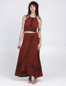 Mystic Mesa Wrap Skirt Terracotta
