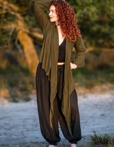 Hooded Vest Sweater Groen