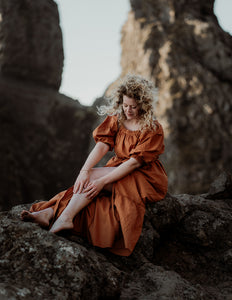 Luna Dress Warm Orange