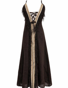 Dewi Dress - Bohemian Jurk Donkerbruin
