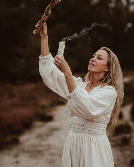 Rani Lange jurk Roomwit