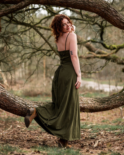 Vivien Strapless Dress Groen