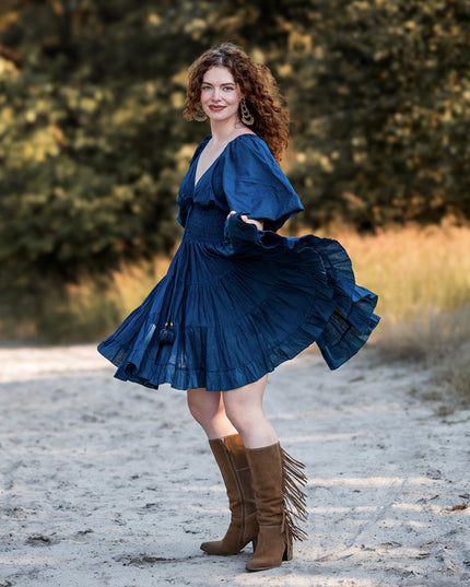 Tara Jurk Kort Blauw