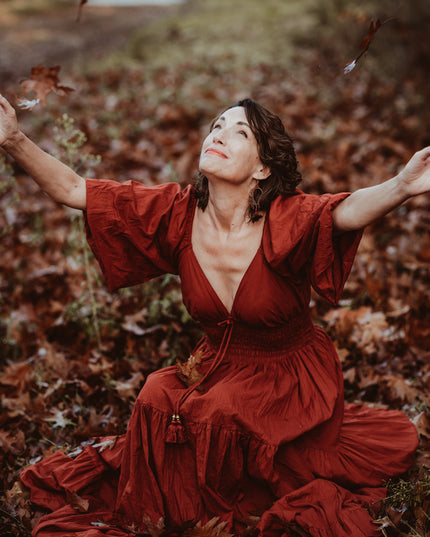 Tara Jurk Lang  Warm Rood