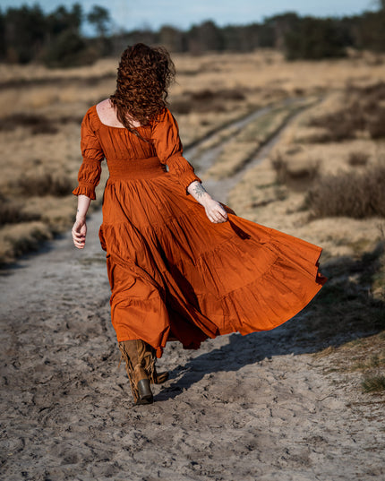 Vaiana Zomerjurk Warm oranje