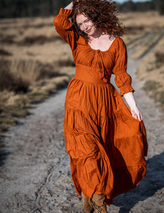 Vaiana Zomerjurk Warm oranje