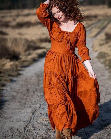 Vaiana Zomerjurk Warm oranje