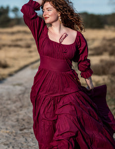 Vaiana Summer Dress Burgundy