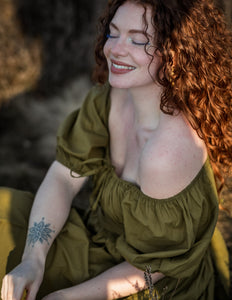 Grace Jurk Olijfgroen