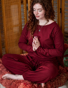 Flow Sweater Maroon red