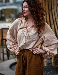 Kira Bluse Helle Khadi-Baumwolle