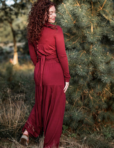 Harmonia Harem Pant Maroon Red