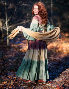 Cotton Scarf Ecru/light brown