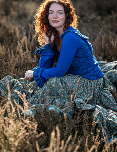 Elven Hoodie Top Cornflower Blue