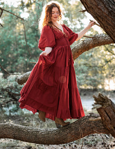 Tara Jurk Lang  Warm Rood