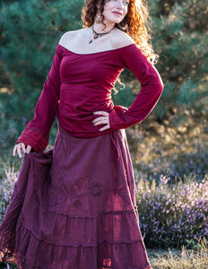 Ziva Skirt Maroon Red