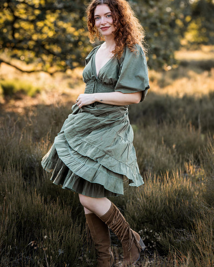 Tara Jurk Kort Mosgroen