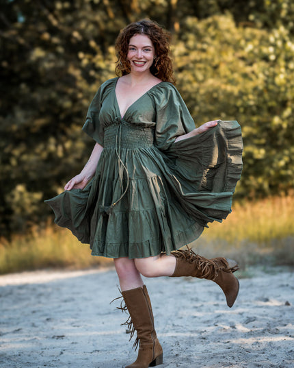 Tara Jurk Kort Mosgroen