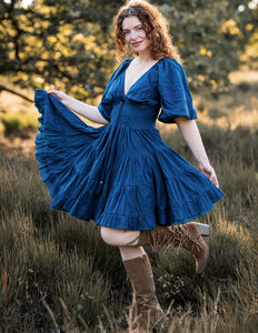 Tara Jurk Kort Blauw