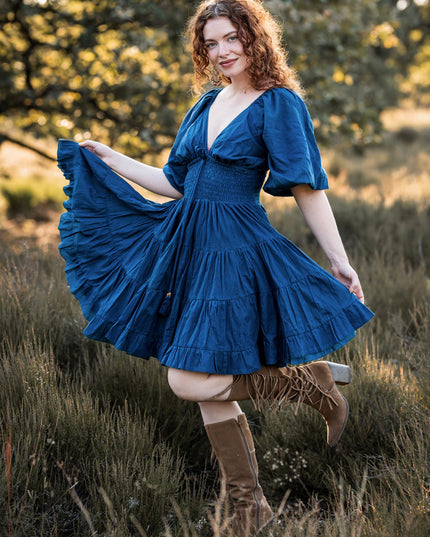 Tara Jurk Kort Blauw