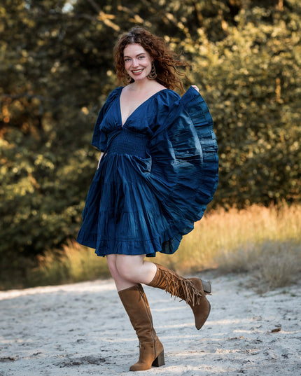 Tara Jurk Kort Blauw