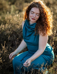 Luna Top Hoodie Petrol