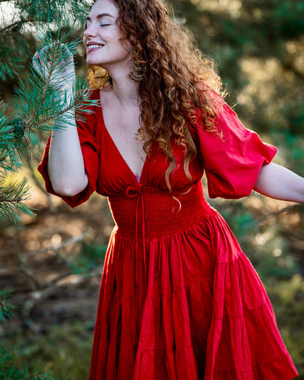 Tara Jurk Kort Knalrood