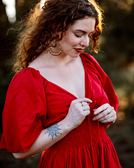 Tara Jurk Kort Knalrood