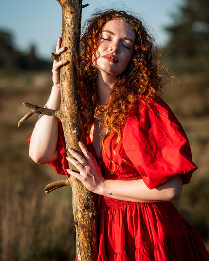 Tara Jurk Kort Knalrood