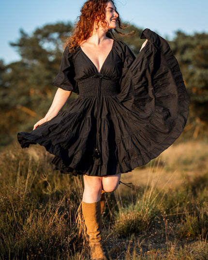 Tara Jurk Kort Zwart