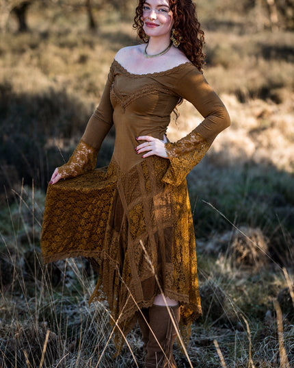 Morgana Boho Jurk Licht/ Medium bruin