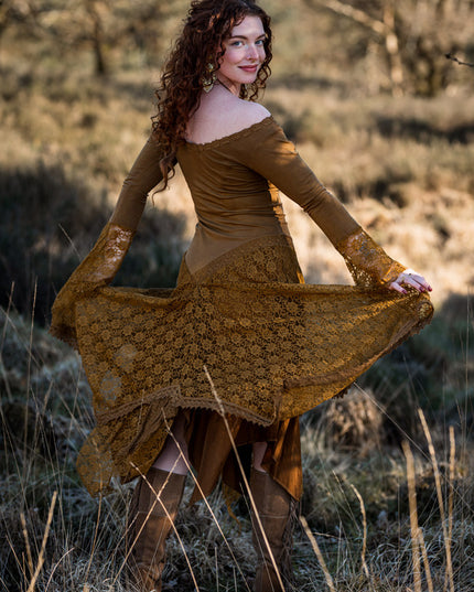 Morgana Boho Jurk Licht/ Medium bruin